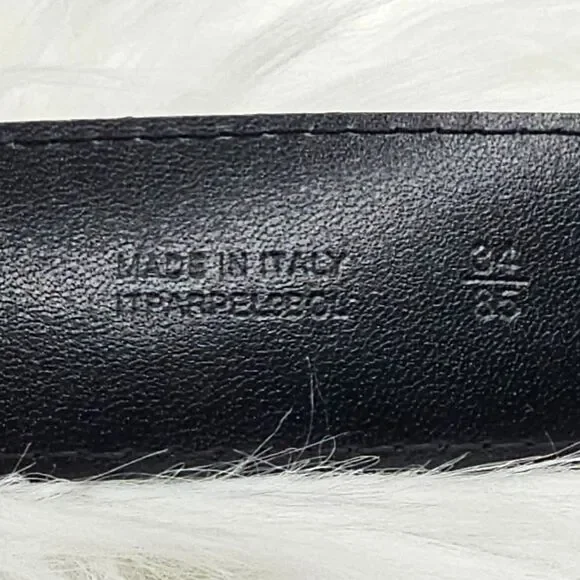 Burberry Check Leather Belt Black Men's Size 84/85 EU 34 US - Picture 7 of 9